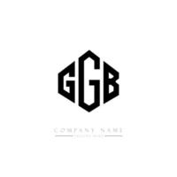 ggb letter logo-ontwerp met veelhoekvorm. ggb veelhoek en kubusvorm logo-ontwerp. ggb zeshoek vector logo sjabloon witte en zwarte kleuren. ggb-monogram, bedrijfs- en onroerendgoedlogo.