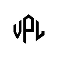 vpl letter logo-ontwerp met veelhoekvorm. vpl veelhoek en kubusvorm logo-ontwerp. vpl zeshoek vector logo sjabloon witte en zwarte kleuren. vpl-monogram, bedrijfs- en onroerendgoedlogo.