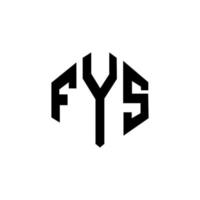 fys letter logo-ontwerp met veelhoekvorm. fys logo-ontwerp met veelhoek en kubusvorm. fys zeshoek vector logo sjabloon witte en zwarte kleuren. fys-monogram, bedrijfs- en onroerendgoedlogo.