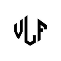 vlf letter logo-ontwerp met veelhoekvorm. vlf veelhoek en kubusvorm logo-ontwerp. vlf zeshoek vector logo sjabloon witte en zwarte kleuren. vlf-monogram, bedrijfs- en onroerendgoedlogo.