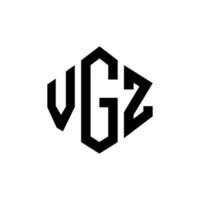 vgz letter logo-ontwerp met veelhoekvorm. vgz veelhoek en kubusvorm logo-ontwerp. vgz zeshoek vector logo sjabloon witte en zwarte kleuren. vgz monogram, business en onroerend goed logo.