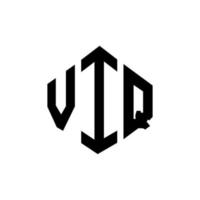 viq letter logo-ontwerp met veelhoekvorm. viq veelhoek en kubusvorm logo-ontwerp. viq zeshoek vector logo sjabloon witte en zwarte kleuren. viq monogram, bedrijfs- en onroerend goed logo.
