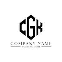 cgk letter logo-ontwerp met veelhoekvorm. cgk veelhoek en kubusvorm logo-ontwerp. cgk zeshoek vector logo sjabloon witte en zwarte kleuren. cgk-monogram, bedrijfs- en onroerendgoedlogo.