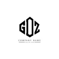 gdz letter logo-ontwerp met veelhoekvorm. gdz veelhoek en kubusvorm logo-ontwerp. gdz zeshoek vector logo sjabloon witte en zwarte kleuren. gdz-monogram, bedrijfs- en onroerendgoedlogo.