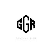 ggr letter logo-ontwerp met veelhoekvorm. ggr veelhoek en kubusvorm logo-ontwerp. ggr zeshoek vector logo sjabloon witte en zwarte kleuren. ggr monogram, bedrijfs- en onroerend goed logo.