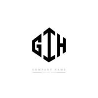 gih letter logo-ontwerp met veelhoekvorm. gih veelhoek en kubusvorm logo-ontwerp. gih zeshoek vector logo sjabloon witte en zwarte kleuren. gih monogram, business en onroerend goed logo.