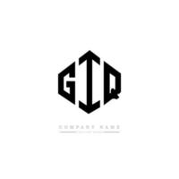 giq letter logo-ontwerp met veelhoekvorm. giq veelhoek en kubusvorm logo-ontwerp. giq zeshoek vector logo sjabloon witte en zwarte kleuren. giq-monogram, bedrijfs- en onroerendgoedlogo.