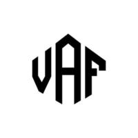 vaf letter logo-ontwerp met veelhoekvorm. vaf veelhoek en kubusvorm logo-ontwerp. vaf zeshoek vector logo sjabloon witte en zwarte kleuren. vaf monogram, bedrijfs- en onroerend goed logo.