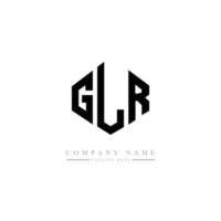 glr letter logo-ontwerp met veelhoekvorm. glr veelhoek en kubusvorm logo-ontwerp. glr zeshoek vector logo sjabloon witte en zwarte kleuren. glr monogram, business en onroerend goed logo.