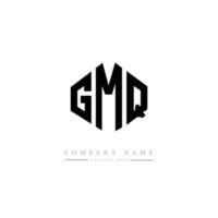 gmq letter logo-ontwerp met veelhoekvorm. gmq veelhoek en kubusvorm logo-ontwerp. gmq zeshoek vector logo sjabloon witte en zwarte kleuren. gmq-monogram, bedrijfs- en onroerendgoedlogo.