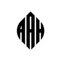 aax cirkel letter logo ontwerp met cirkel en ellipsvorm. aax ellipsletters met typografische stijl. de drie initialen vormen een cirkellogo. aax cirkel embleem abstracte monogram brief mark vector. vector