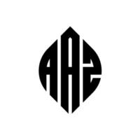 aaz cirkel letter logo-ontwerp met cirkel en ellipsvorm. aaz ellipsletters met typografische stijl. de drie initialen vormen een cirkellogo. aaz cirkel embleem abstracte monogram brief mark vector. vector