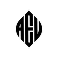 aeu cirkel letter logo ontwerp met cirkel en ellipsvorm. aeu ellipsletters met typografische stijl. de drie initialen vormen een cirkellogo. aeu cirkel embleem abstracte monogram brief mark vector. vector