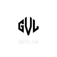 gvl letter logo-ontwerp met veelhoekvorm. gvl veelhoek en kubusvorm logo-ontwerp. gvl zeshoek vector logo sjabloon witte en zwarte kleuren. gvl-monogram, bedrijfs- en onroerendgoedlogo.