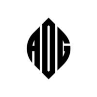 aog cirkel letter logo ontwerp met cirkel en ellipsvorm. aog ellipsletters met typografische stijl. de drie initialen vormen een cirkellogo. aog cirkel embleem abstracte monogram brief mark vector. vector