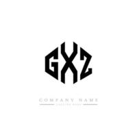 gxz letter logo-ontwerp met veelhoekvorm. gxz veelhoek en kubusvorm logo-ontwerp. gxz zeshoek vector logo sjabloon witte en zwarte kleuren. gxz-monogram, bedrijfs- en onroerendgoedlogo.