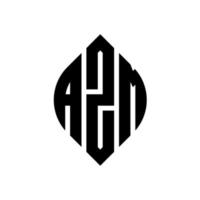 azm cirkel letter logo ontwerp met cirkel en ellipsvorm. azm ellipsletters met typografische stijl. de drie initialen vormen een cirkellogo. azm cirkel embleem abstracte monogram brief mark vector. vector