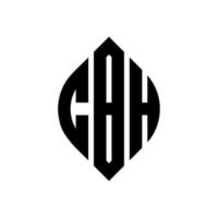 cbh cirkel letter logo-ontwerp met cirkel en ellipsvorm. cbh ellipsletters met typografische stijl. de drie initialen vormen een cirkellogo. cbh cirkel embleem abstracte monogram brief mark vector. vector