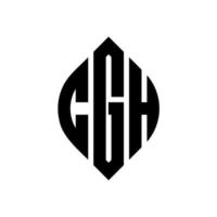 cgh cirkel letter logo ontwerp met cirkel en ellipsvorm. cgh ellipsletters met typografische stijl. de drie initialen vormen een cirkellogo. cgh cirkel embleem abstracte monogram brief mark vector. vector