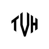 tvh letter logo-ontwerp met veelhoekvorm. tvh veelhoek en kubusvorm logo-ontwerp. tvh zeshoek vector logo sjabloon witte en zwarte kleuren. tvh-monogram, bedrijfs- en onroerendgoedlogo.