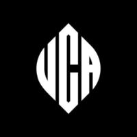 uca cirkel letter logo ontwerp met cirkel en ellipsvorm. uca-ellipsletters met typografische stijl. de drie initialen vormen een cirkellogo. uca cirkel embleem abstracte monogram brief mark vector. vector