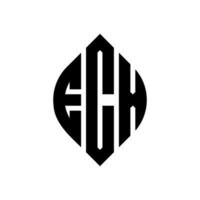 ecx cirkel letter logo-ontwerp met cirkel en ellipsvorm. ecx ellipsletters met typografische stijl. de drie initialen vormen een cirkellogo. ecx cirkel embleem abstracte monogram brief mark vector. vector