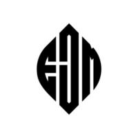 ejm cirkel letter logo-ontwerp met cirkel en ellipsvorm. ejm ellipsletters met typografische stijl. de drie initialen vormen een cirkellogo. ejm cirkel embleem abstracte monogram brief mark vector. vector