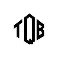 tqb letter logo-ontwerp met veelhoekvorm. tqb veelhoek en kubusvorm logo-ontwerp. tqb zeshoek vector logo sjabloon witte en zwarte kleuren. tqb-monogram, bedrijfs- en onroerendgoedlogo.
