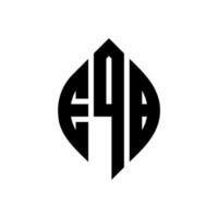 eqb cirkel letter logo-ontwerp met cirkel en ellipsvorm. eqb ellipsletters met typografische stijl. de drie initialen vormen een cirkellogo. eqb cirkel embleem abstracte monogram brief mark vector. vector