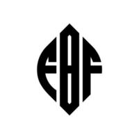 fbf cirkel letter logo ontwerp met cirkel en ellipsvorm. fbf ellipsletters met typografische stijl. de drie initialen vormen een cirkellogo. fbf cirkel embleem abstracte monogram brief mark vector. vector