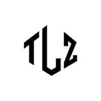 tlz letter logo-ontwerp met veelhoekvorm. tlz logo-ontwerp met veelhoek en kubusvorm. tlz zeshoek vector logo sjabloon witte en zwarte kleuren. tlz monogram, bedrijfs- en onroerend goed logo.