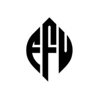 ffv cirkel letter logo ontwerp met cirkel en ellipsvorm. ffv ellipsletters met typografische stijl. de drie initialen vormen een cirkellogo. ffv cirkel embleem abstracte monogram brief mark vector. vector