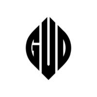 gvd cirkel letter logo-ontwerp met cirkel en ellipsvorm. gvd ellipsletters met typografische stijl. de drie initialen vormen een cirkellogo. gvd cirkel embleem abstracte monogram brief mark vector. vector