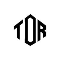 tdr-letterlogo-ontwerp met veelhoekvorm. tdr veelhoek en kubusvorm logo-ontwerp. tdr zeshoek vector logo sjabloon witte en zwarte kleuren. tdr-monogram, bedrijfs- en onroerendgoedlogo.