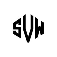 SVW letter logo-ontwerp met veelhoekvorm. svw veelhoek en kubusvorm logo-ontwerp. SVW zeshoek vector logo sjabloon witte en zwarte kleuren. svw monogram, business en onroerend goed logo.