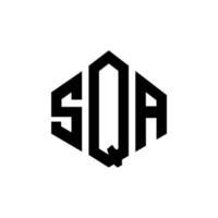 sqa letter logo-ontwerp met veelhoekvorm. sqa veelhoek en kubusvorm logo-ontwerp. sqa zeshoek vector logo sjabloon witte en zwarte kleuren. sqa monogram, business en onroerend goed logo.