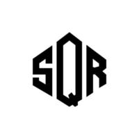 sqr letter logo-ontwerp met veelhoekvorm. sqr veelhoek en kubusvorm logo-ontwerp. sqr zeshoek vector logo sjabloon witte en zwarte kleuren. sqr monogram, business en onroerend goed logo.