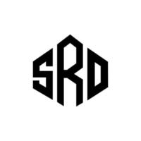 sro letter logo-ontwerp met veelhoekvorm. sro veelhoek en kubusvorm logo-ontwerp. sro zeshoek vector logo sjabloon witte en zwarte kleuren. sro-monogram, bedrijfs- en onroerendgoedlogo.