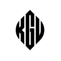 kgu cirkel letter logo-ontwerp met cirkel en ellipsvorm. kgu ellipsletters met typografische stijl. de drie initialen vormen een cirkellogo. KGU cirkel embleem abstracte monogram brief mark vector. vector