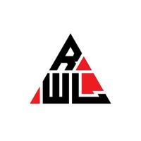 rwl driehoek brief logo ontwerp met driehoekige vorm. rwl driehoek logo ontwerp monogram. rwl driehoek vector logo sjabloon met rode kleur. rwl driehoekig logo eenvoudig, elegant en luxueus logo.