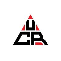 ucr driehoek brief logo ontwerp met driehoekige vorm. ucr driehoek logo ontwerp monogram. ucr driehoek vector logo sjabloon met rode kleur. ucr driehoekig logo eenvoudig, elegant en luxueus logo.