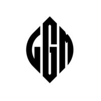 lgm cirkel letter logo ontwerp met cirkel en ellipsvorm. lgm ellipsletters met typografische stijl. de drie initialen vormen een cirkellogo. lgm cirkel embleem abstracte monogram brief mark vector. vector