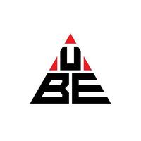 ube driehoek brief logo ontwerp met driehoekige vorm. ube driehoek logo ontwerp monogram. ube driehoek vector logo sjabloon met rode kleur. ube driehoekig logo eenvoudig, elegant en luxueus logo.