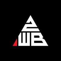 zwb driehoek brief logo ontwerp met driehoekige vorm. zwb driehoek logo ontwerp monogram. zwb driehoek vector logo sjabloon met rode kleur. zwb driehoekig logo eenvoudig, elegant en luxueus logo.