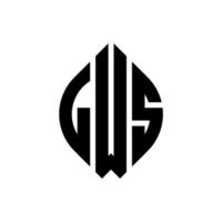 lws cirkel letter logo ontwerp met cirkel en ellipsvorm. lws ellipsletters met typografische stijl. de drie initialen vormen een cirkellogo. lws cirkel embleem abstracte monogram brief mark vector. vector