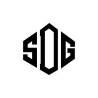 sdg letter logo-ontwerp met veelhoekvorm. sdg veelhoek en kubusvorm logo-ontwerp. sdg zeshoek vector logo sjabloon witte en zwarte kleuren. sdg-monogram, bedrijfs- en onroerendgoedlogo.