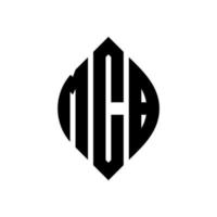 mcb cirkel letter logo ontwerp met cirkel en ellipsvorm. mcb ellipsletters met typografische stijl. de drie initialen vormen een cirkellogo. mcb cirkel embleem abstracte monogram brief mark vector. vector