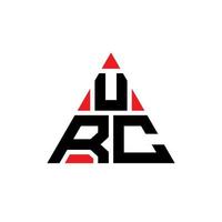 urc driehoek brief logo ontwerp met driehoekige vorm. urc driehoek logo ontwerp monogram. urc driehoek vector logo sjabloon met rode kleur. urc driehoekig logo eenvoudig, elegant en luxueus logo.