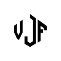 vjf letter logo-ontwerp met veelhoekvorm. vjf veelhoek en kubusvorm logo-ontwerp. vjf zeshoek vector logo sjabloon witte en zwarte kleuren. vjf-monogram, bedrijfs- en onroerendgoedlogo.