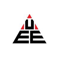 uee driehoek brief logo ontwerp met driehoekige vorm. uee driehoek logo ontwerp monogram. uee driehoek vector logo sjabloon met rode kleur. uee driehoekig logo eenvoudig, elegant en luxueus logo.